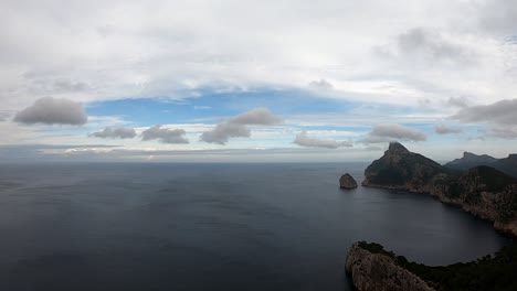 Time-lapse-Mallorca-island-viewpoint-coastline,-Balearic,-Spain-nature