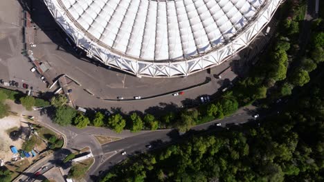 Toma-De-Drones-Desde-Arriba-Sobre-El-Estadio-Olímpico-De-Roma