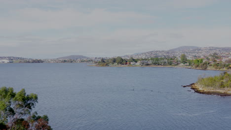 Vista-De-La-Bahía-Cerca-De-Hobart,-Tasmania,-Australia