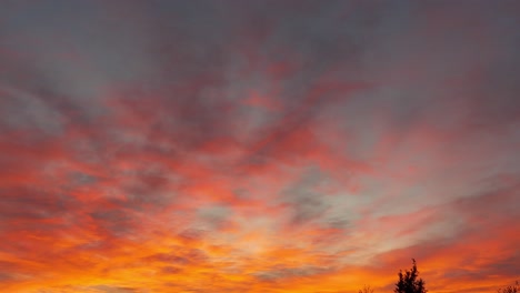 Beautiful-golden-hour-sunrise-colors-change-in-Autumn---Canterbury,-New-Zealand