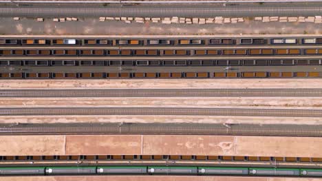 Aerial-shot-of-train-tracks-at-the-Boten-Railway-Station,-Laos
