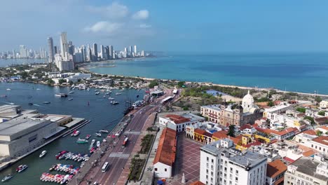 Historisches-Zentrum-Von-Cartagena-De-Indias-In-Bolivar,-Kolumbien