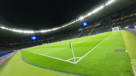 FPV-Drone-Olympic-Stadium-Berlin-UEFA-EURO-2024-night-flood-light-goal-pitch