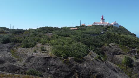 Immerse-yourself-in-the-daytime-beauty-of-the-Portuguese-landscape-as-the-drone-unveils-hidden-coves-and-dramatic-cliffs-surrounding-the-lighthouse