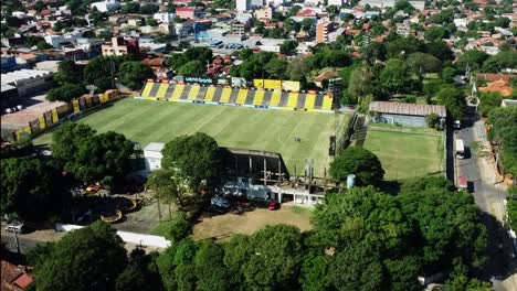 Panoramic-view-of-the-stadium-where-a-children's-tournament-takes-place-in-Paraguay