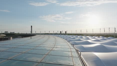 UEFA-EURO2024-Olympic-Stadium-Berlin-Roof-Top-View-with-Country-Flags-Sunset