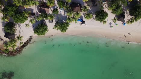 Eine-Luftaufnahme-Des-Pigeon-Point-Heritage-Park-Auf-Der-Insel-Tobago-In-Der-Karibik