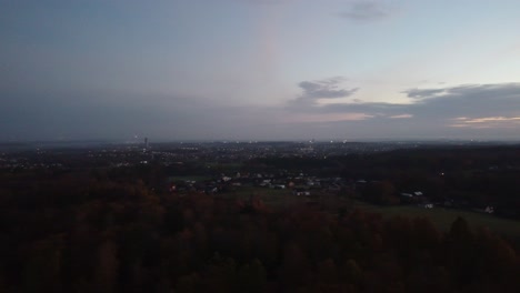Eastern-European-City-Surrounded-by-Forest-by-Drone