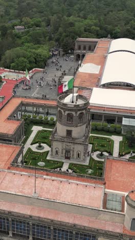 Aerial-perspective-of-Chapultepec-Castle-in-vertical-mode