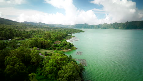 Aerial-over-contaminated-Lake-Batur-due-to-pesticides-and-agricultural-runoff