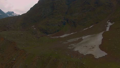 4K-fly-forward-DRONE-SHOT-with-Ice-fall-and-glacial-streams-on-a-Himalayan-mountain