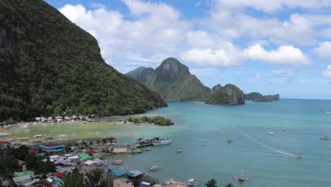 A-panoramic-view-of-the-tropical-El-Nido,-Palawan-Philippines