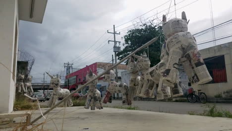 paper-mache-piñata's-drying-on-line-in-the-sun