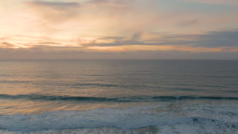 Sunset-over-Pacific-Ocean-in-Northern-California---Aerial-4K-Imagery-with-Drone