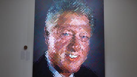 Retrato-Artístico-De-Bill-Clinton,-Presidente-De-Los-Estados-Unidos-De-América