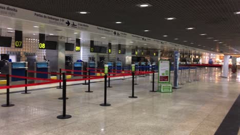 Closed-airport-gates-on-strike-flights-delayed-and-cancelled-work-stoppage,-caused-by-the-mass-refusal-of-employees-to-work-for-better-rights