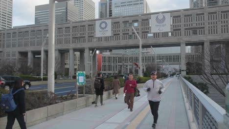 Financial-and-government-sector-in-Shinjuku,-Japan