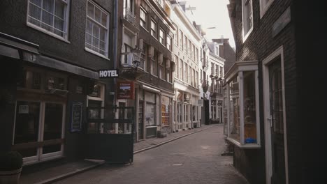 Empty-Streets-And-Establishments-In-Amsterdam-Which-Was-Busy-Before-The-Coronavirus-Outbreak-In-Netherlands