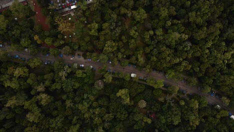 Chapultepec-Park-Mexico-City-Drone-Footage,-green-space-national-forest