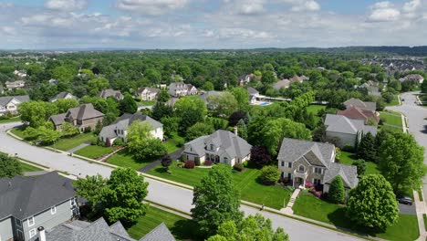 Luxury-18th-century-style-homes-grey-rooftops-in-upper-class-district-of-american-town