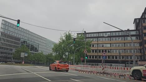 POV-wide-angle-footage-of-driving-in-the-city-centre