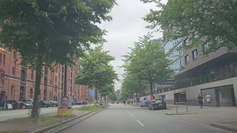 POV-wide-angle-footage-of-driving-in-the-city-centre