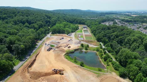 Aerial-drone-view-of-construction-site