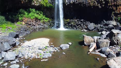 beautiful-aerial-view-with-drone-on-waterfall-Texolo-nearly-the-magic-town-of-Xico,-Veracruz,-Mexico