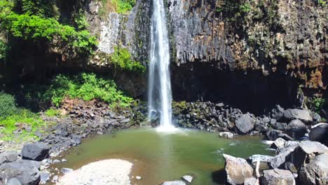 beautiful-aerial-view-with-drone-on-waterfall-Texolo-nearly-the-magic-town-of-Xico,-Veracruz,-Mexico