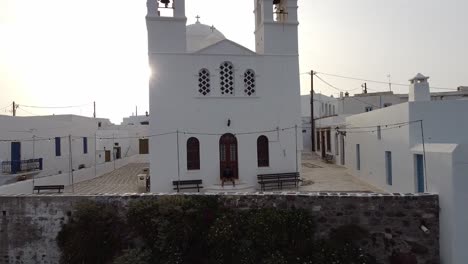 flight-over-plaka-on-the-island-of-Milos