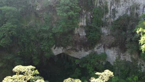 beautiful-aerial-view-with-drone-on-rainforest-nearly-the-magic-town-of-Xico,-Veracruz,-Mexico