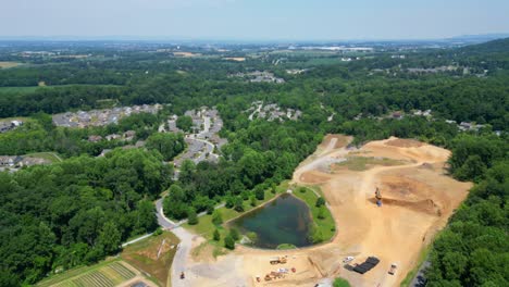 Aerial-drone-view-of-construction-site