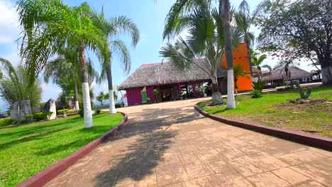 nice-view-of-the-eco-villas-cottage-with-drone-in-Tlaltetela,-Veracruz,-Mexico