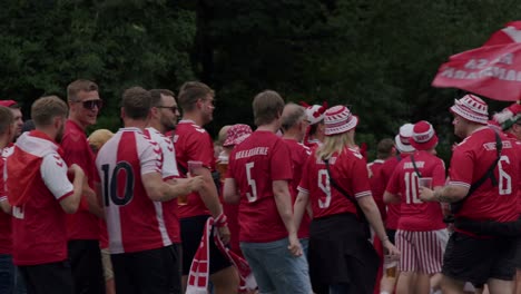 Slowmo-shot-of-passionate-Danish-fans-at-Frankfurt-cheering-and-supporting-for-Denmark-in-EURO-Cup-2024-in-Germany