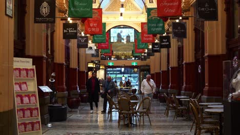 The-Block-Arcade-on-Collins-street,-a-shopping-arcade-in-the-City-of-Melbourne,-Victoria,-Australia