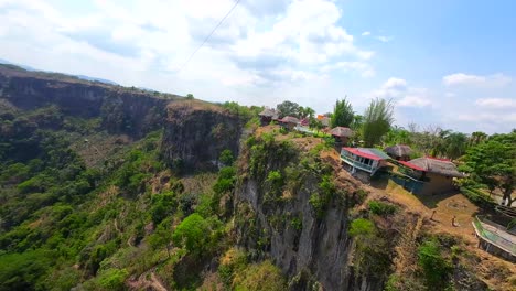 nice-view-of-the-eco-villas-cottage-with-drone-in-Tlaltetela,-Veracruz,-Mexico