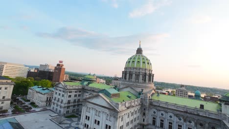 FPV-drone-shot-of-Harrisburg,-Pennsylvania