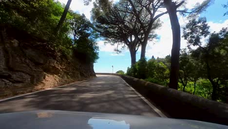 POV-Tour-of-Amalfi-Coast's-Winding-Roads,-Campania-Region,-Italy,-Europe