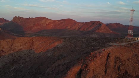 Balandra-overlook-in-Baja-California,-Mexico-during-golden-hour