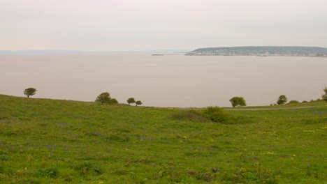 One-of-the-green-pastures-at-Brean-Down-on-the-Somerset-coast-in-Great-Britain