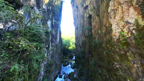 beautiful-aerial-view-with-drone-on-waterfall-Texolo-nearly-the-magic-town-of-Xico,-Veracruz,-Mexico