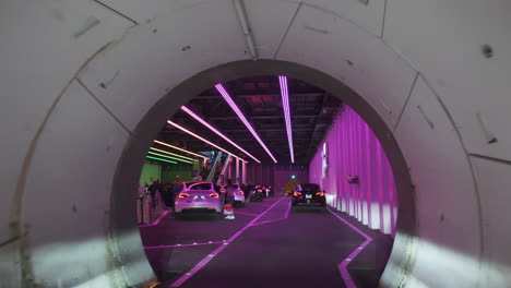 POV-Beim-Verlassen-Des-Futuristischen-Tesla-Vegas-Loop-Tunnels