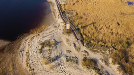 Aerial-View-of-Pärnu-Beach-and-Riverbank-with-Boardwalk