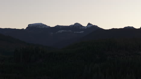 Nimpkish-Dawn:-Sunrise-Illuminates-Forested-Mountains