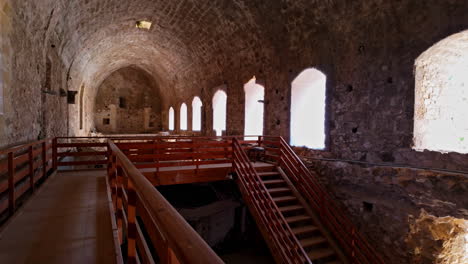 Medieval-castle-fortress-and-wooden-stars-in-Greece