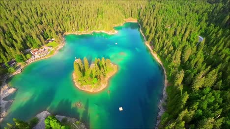 Drone-Aerial-Flight-Over-Switzerland-Lake