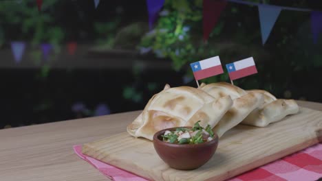 Empanadas-Und-Pebre-Nationalfeiertage,-Chilenische-Küche