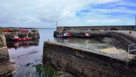 Irlands-Epische-Orte-Der-Geschützte-Kleine-Wexford-Fischerhafen-Slade-Auf-Der-Hook-Head-Halbinsel-An-Einem-Sommertag