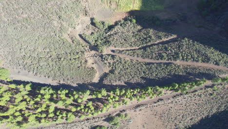 Caldera-De-Los-Marteles-Desde-El-Aire:-Toma-En-Desarrollo-De-La-Hermosa-Caldera-En-La-Isla-De-Gran-Canaria