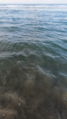 A-close-up-shot-of-dirty-water-on-a-cloudy-day-with-waves-creating-choppy-water